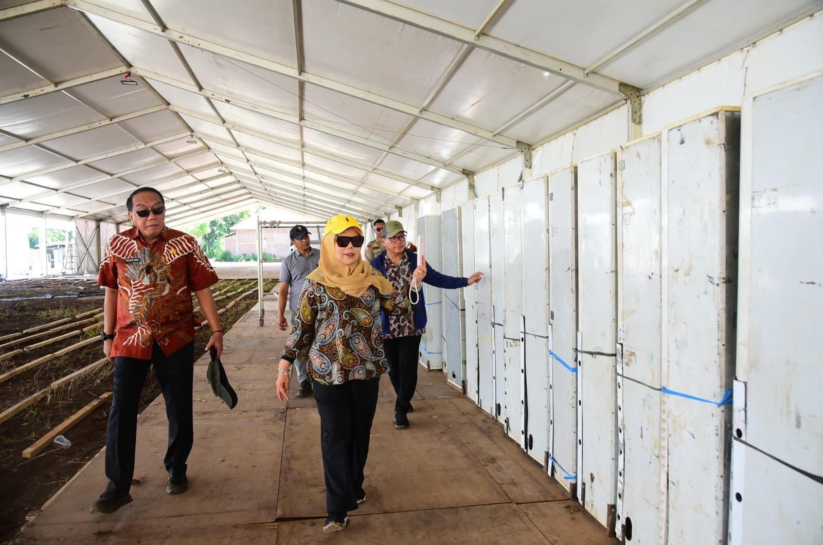 Wakil Gubernur Gorontalo, Idah Syahidah Rusli Habibie, meninjau langsung progres fasilitas tersebut pada Jumat (12/6/2026). (Foto: Humas)