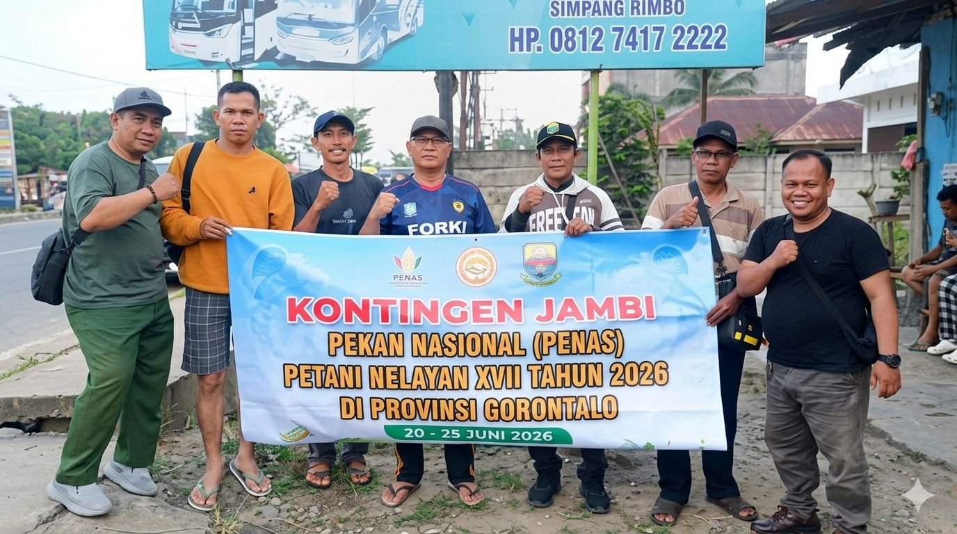 Arus kedatangan kontingen dari berbagai daerah mulai terlihat sepekan menjelang pelaksanaan Pekan Nasional (PENAS) Petani dan Nelayan ke-XVII yang akan digelar pada 20–25 Juni 2026 di Kompleks GOR David-Tonny, Kecamatan Limboto, Kabupaten Gorontalo. (Foto: Humas)