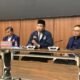 Sekretaris DPW Partai NasDem Gorontalo, Ridwan Monoarfa, saat menyampaikan keterangan pers terkait arah politik Partai NasDem menuju Pemilu 2029 di Gorontalo, Senin (15/6/2026)/Hibata.id