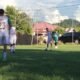 Laga persahabatan antara Pemkab Bolmut FC dan Pemerintah Kecamatan Bintauna United di Lapangan Farm Mini Soccer, Desa Pimpi, Selasa sore. (Foto: Istw)