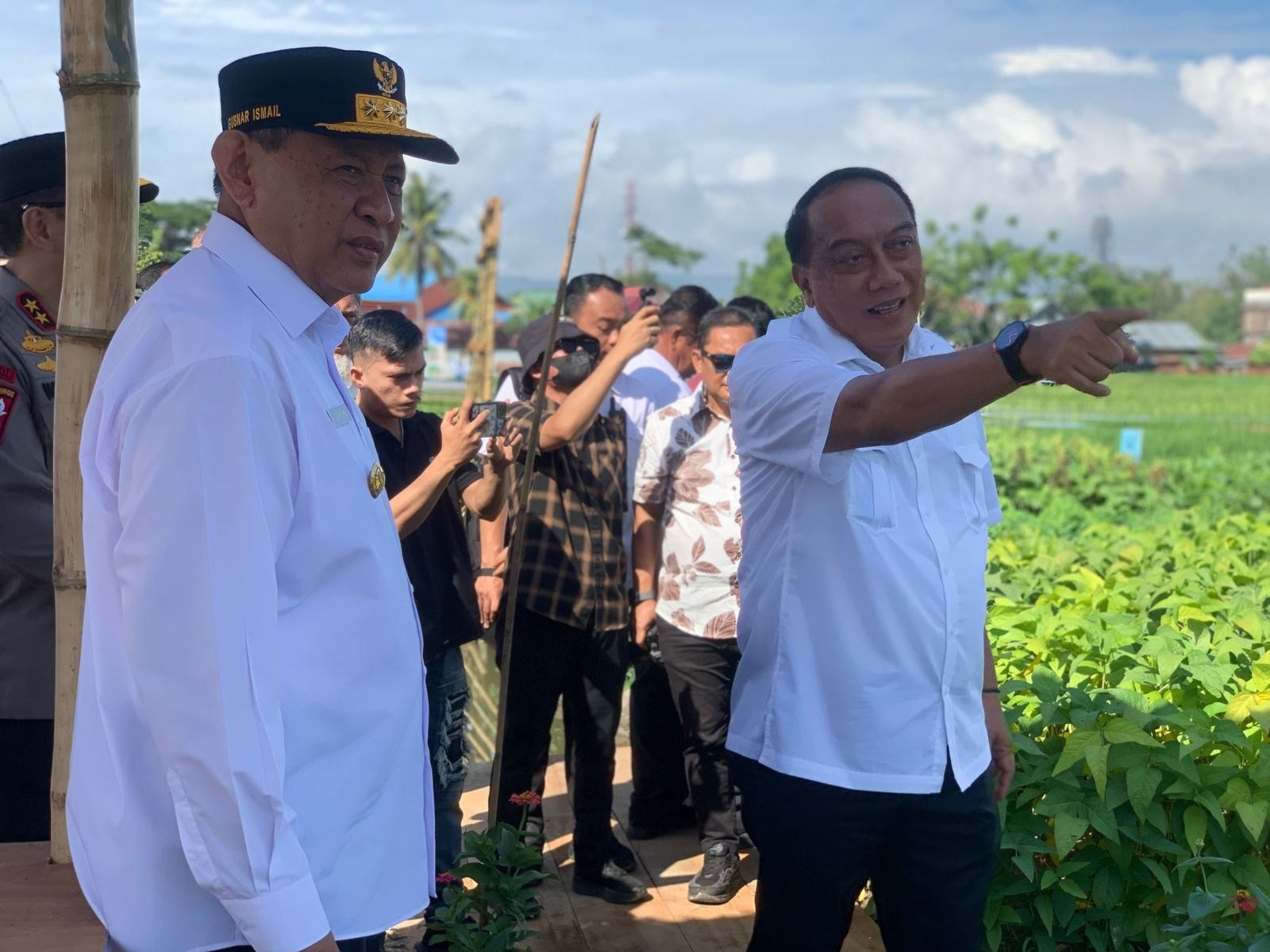 Gubernur Gorontalo Gusnar Ismail bersama Forum Koordinasi Pimpinan Daerah (Forkopimda) meninjau langsung sejumlah lokasi utama penyelenggaraan PENAS XVII/Hibata.id
