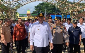 Gubernur Gorontalo Gusnar Ismail didampingi Kapolda Gorontalo meninjau langsung lokasi pelaksanaan Pekan Nasional (PENAS) Petani dan Nelayan XVII di Gorontalo, Rabu (17/6/2026), guna memastikan kesiapan fasilitas dan infrastruktur menjelang pelaksanaan kegiatan nasional tersebut/Hibata.id