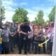 Bupati Gorontalo Sofyan Puhi bersama Gubernur Gorontalo Gusnar Ismail saat meresmikan Media Center Pekan Nasional (PENAS) Petani dan Nelayan XVII di Kabupaten Gorontalo/Hibata.id