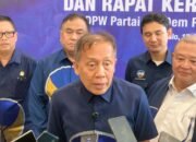 Wakil Ketua Umum Partai NasDem, Saan Mustopa, saat menghadiri pelantikan pengurus DPW dan badan sayap serta Rapat Kerja Wilayah (Rakerwil) DPW NasDem Gorontalo, Rabu (17/6)/Hibata.id
