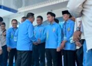 Wakil Presiden Republik Indonesia Gibran Rakabuming Raka tampil mengenakan kemeja Karawo khas Gorontalo Saat Pembukaan PENAS XVII/Hibata.id