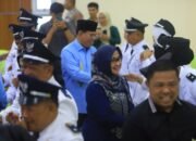 Ketua Komisi I DPRD Kabupaten Bone Bolango, Rakhmatiyah Deu, menghadiri pelantikan dan pengambilan sumpah jabatan 48 Penjabat (Pj) Kepala Desa yang dipimpin Bupati Bone Bolango, Ismet Mile, di Ruang Upah Lelah, Kantor Bupati Bone Bolango, Sabtu (20/6/2026)/Hibata.id