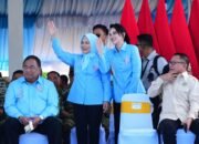 Wakil Gubernur Gorontalo Idah Syahidah Rusli Habibie dan Gubernur Maluku Utara Sherly Tjoanda tampil kompak pada puncak PENAS XVII 2026/Hibata.id