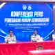 Kepala Kantor Imigrasi Kelas I TPI Gorontalo bersama jajaran saat menyampaikan keterangan pers terkait penindakan terhadap dua warga negara China yang diduga menyalahgunakan izin tinggal di Gorontalo, Jumat (26/6/2026)/Hibata.id