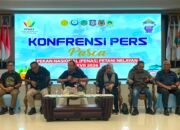 Gubernur Gorontalo Gusnar Ismail memberikan keterangan kepada awak media terkait proses penetapan Gorontalo sebagai tuan rumah Pekan Nasional (PENAS) Petani dan Nelayan XVII di Rumah Dinas Gubernur Gorontalo, Sabtu (28/6/2026)/Hibata.id
