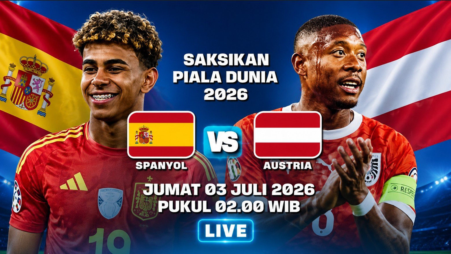Prediksi Spanyol vs Austria Bisa Bikin Jantung Suporter La Roja Berdebar/Hibata.id