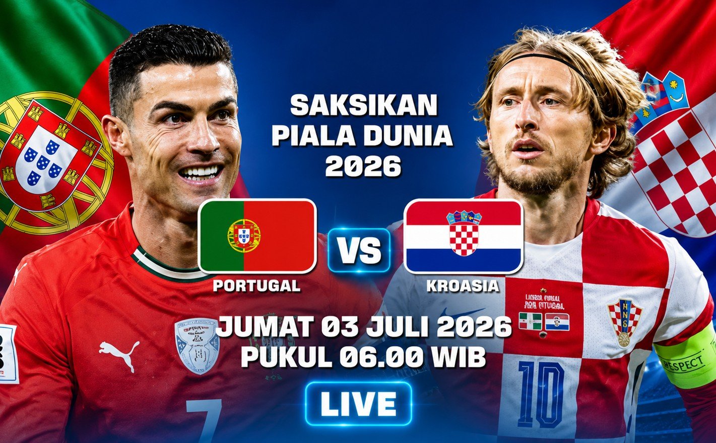 Portugal vs Kroasia: Penggemar Ronaldo Siap-Siap Bawa Tisu Untuk Kalah/Hibata.id