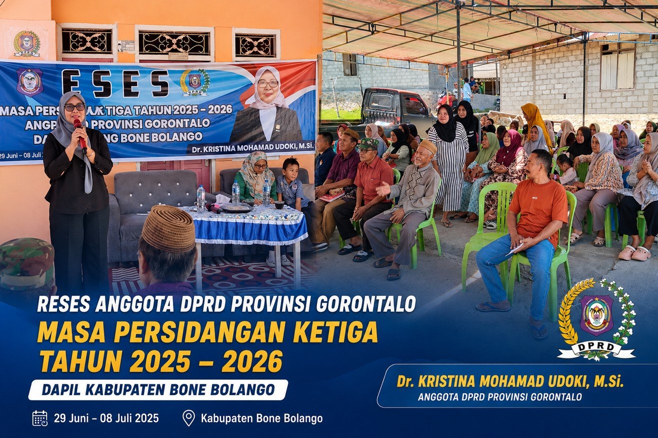 Reses Anggota DPRD Provinsi Gorontalo, Kristina Mohamad Udoki atau Femmy di Kecamatan Bulawa, Bone Bolango/Hibata.id