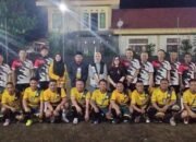 Tatong Bara menghadiri laga persahabatan PSI Bolmut melawan Alkhairaat di Bintauna. Pertandingan berlangsung penuh sportivitas dengan pesan mempererat silaturahmi/Hibata.id