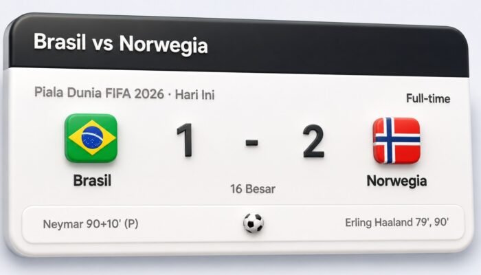 Misi Tim Samba Berakhir! Haaland Bikin Brasil Pulang Kampung