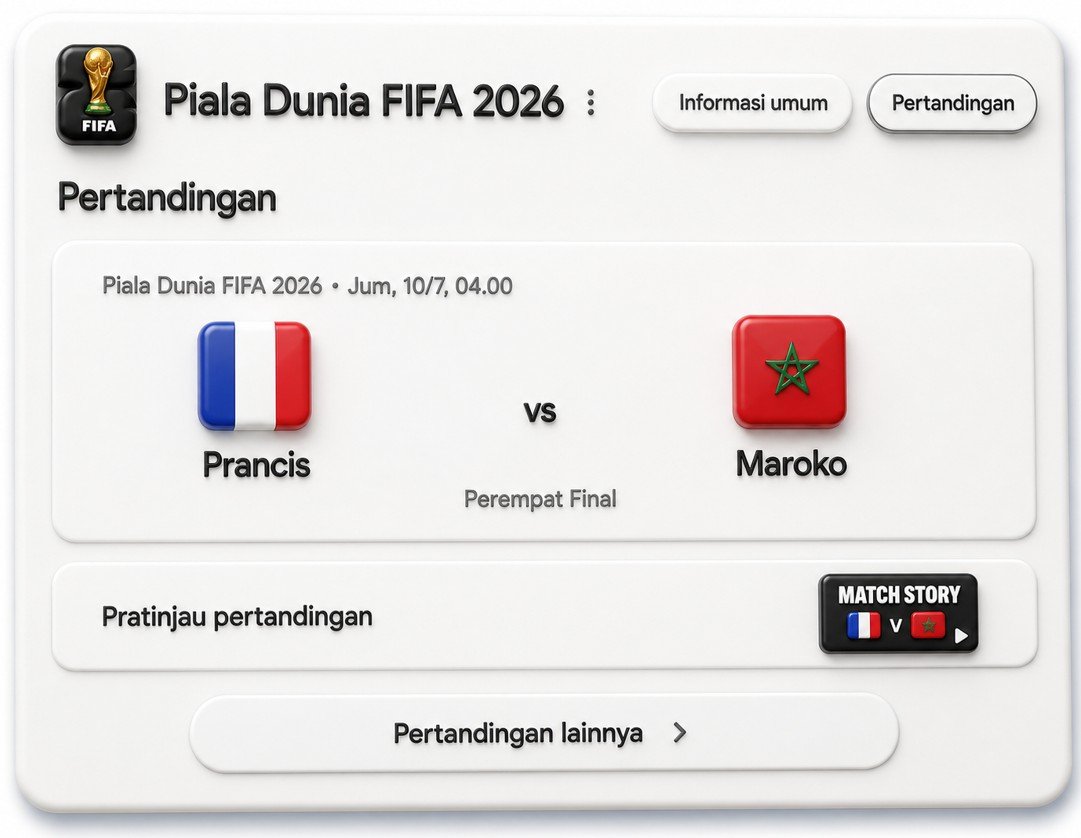 Prediksi Prancis vs Maroko di Piala Dunia FIFA 2026/Hibata.id
