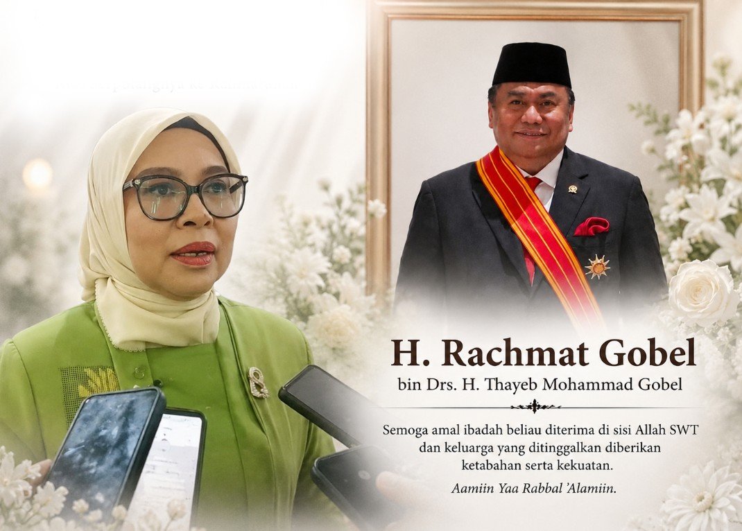 Kolase foto Anggota DPRD Provinsi Gorontalo Femmy Kristina Udoki bersama mendiang Anggota DPR RI Rachmat Gobel. Femmy mengenang almarhum sebagai sosok yang memiliki dedikasi besar dalam memperjuangkan pembangunan Gorontalo/Hibata.id