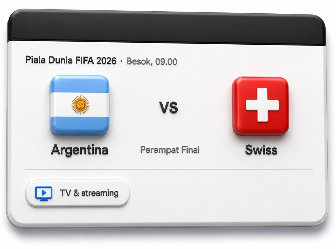 Argentina vs Swiss Piala Dunia 2026/Hibata.id