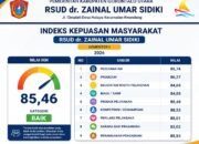 RSUD Zainal Umar Sidiki Gorontalo Utara meraih nilai Indeks Kepuasan Masyarakat 85,46 pada Semester I 2026 dengan predikat Baik dan terus meningkatkan kualitas layanan/Hibata.id