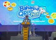 Kepala Perwakilan Bank Indonesia Provinsi Gorontalo, Bambang Satya Permana, memaparkan capaian penyelenggaraan BAHAGIA QRISFest 2026, termasuk realisasi 147 ribu transaksi QRIS/Hibata.id