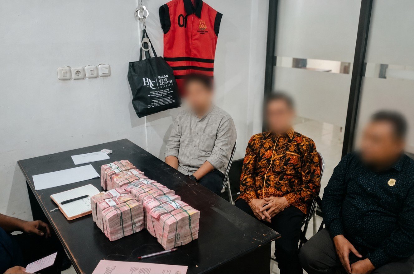Penyidik Kejati Gorontalo menerima dan menyita uang sekitar Rp1,3 miliar yang dikembalikan dalam proses penyidikan dugaan korupsi pengadaan Command Center. Foto: Ist/Hibata.id