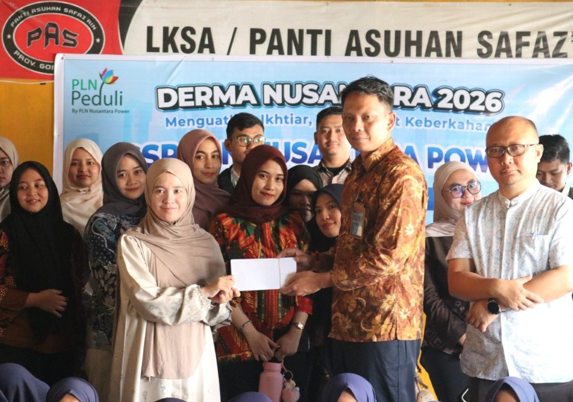 Derma Nusantara 2026 menjadi wujud kepedulian PT PLN Nusantara Power Unit Pembangkitan Gorontalo kepada masyarakat. Melalui penyaluran 25 paket sembako dan santunan di Panti Asuhan Safaz'ain, Kota Gorontalo, PLN Nusantara Power ingin menghadirkan manfaat, berbagi kebahagiaan, serta mempererat tali silaturahmi dengan masyarakat/Hibata.id