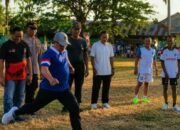 Bupati Bolmut Sirajudin Lasena membuka Turnamen Sepak Bola Antar Desa Kecamatan Bintauna yang diikuti 16 tim untuk memeriahkan HUT RI Ke-81/Hibata.id