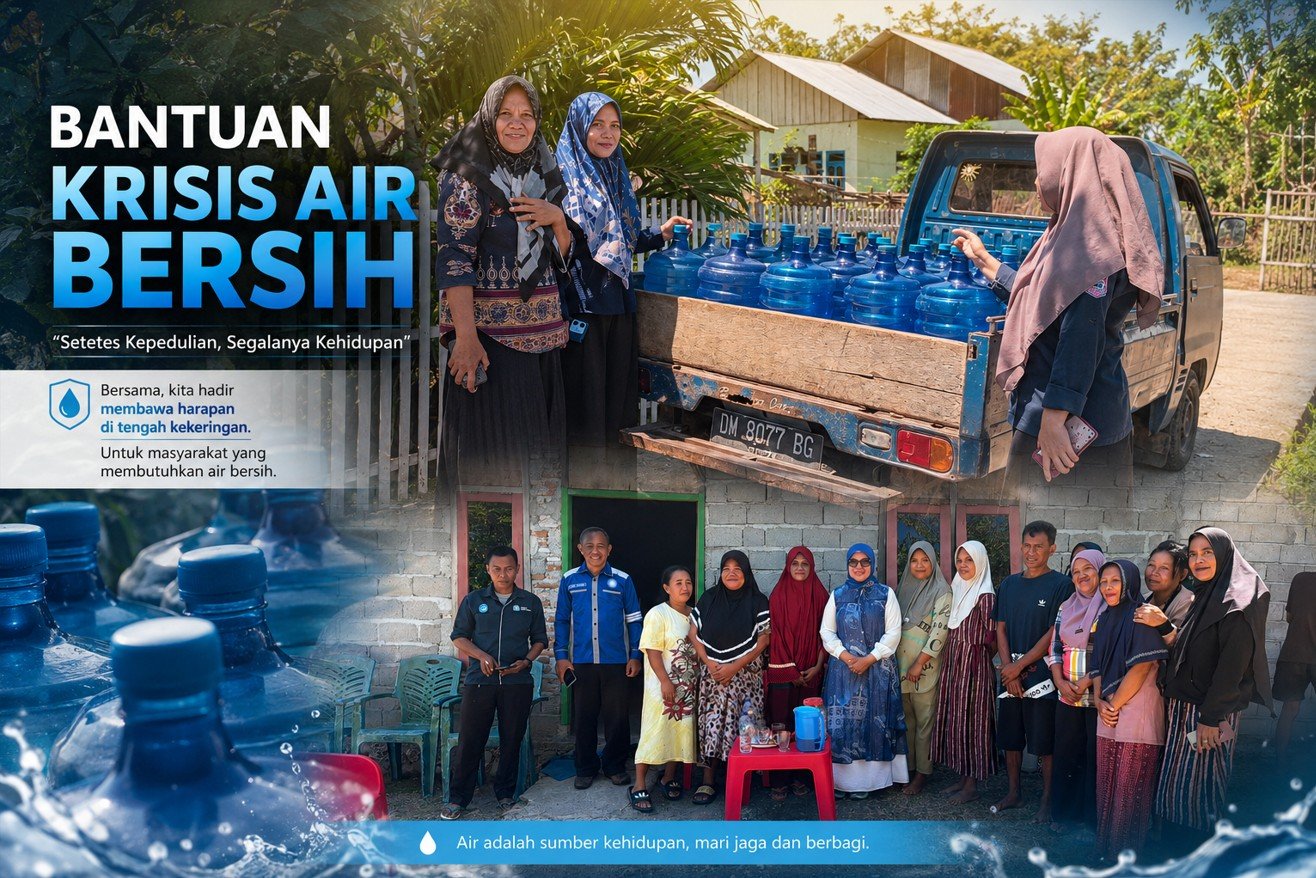 Dewan Pimpinan Wilayah (DPW) Partai Amanat Nasional (PAN) Provinsi Gorontalo saat mendistribusikan air bersih kepada yang terdampak/Hibata.id