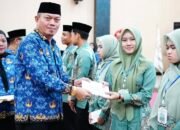 Pelaksana harian (Plh) Ketua Lembaga Pengembangan Tilawatil Qur’an (LPTQ) Kota Gorontalo, Iskandar Moerad saat pelepasan kafilah yang berlangsung di Bandhayo Lo Yiladia, Kota Gorontalo, Kamis, 2 Juli 2026. (Foto: Humas)