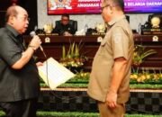 Wali Kota Gorontalo Adhan Dambea usai memaparkan Rancangan Kebijakan Umum Anggaran dan Prioritas Plafon Anggaran Sementara (KUA-PPAS) APBD Tahun Anggaran 2027 dalam Rapat Paripurna DPRD Kota Gorontalo, Senin (20/7/2026). (Foto: Humas)