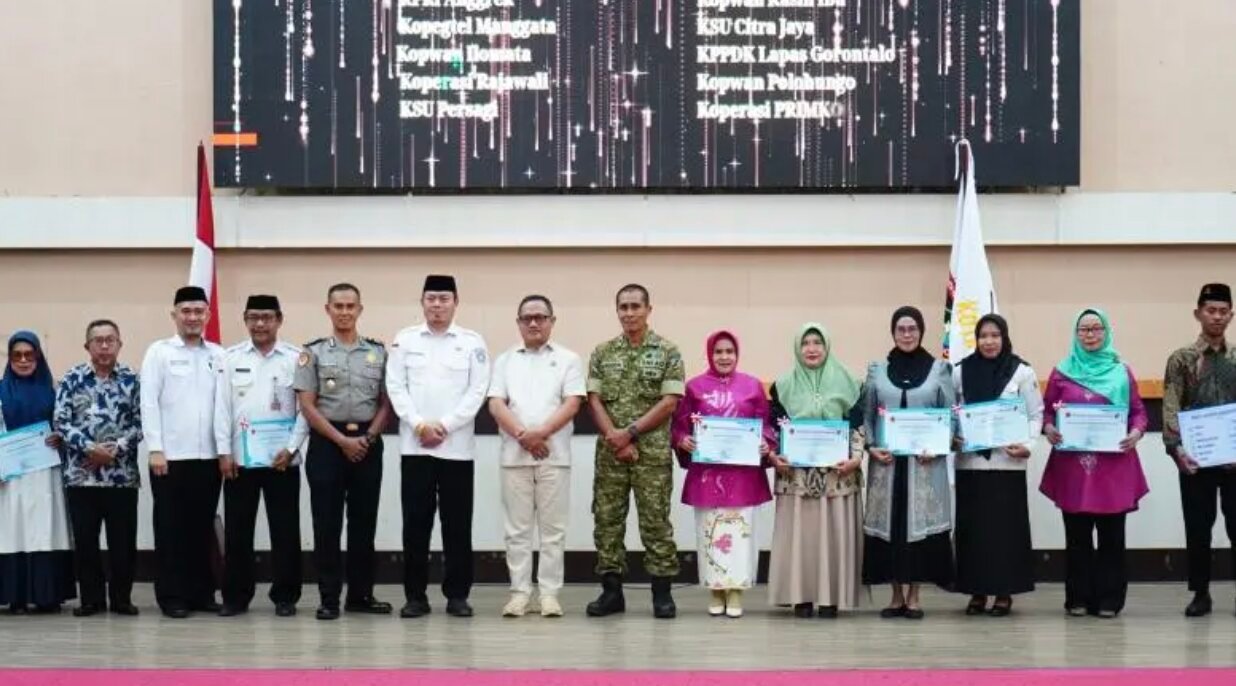 Pemerintah Kota Gorontalo saat memperingati Hari Koperasi ke-79 tingkat Kota Gorontalo yang berlangsung di Bandhayo Lo Yiladia, Rabu (22/7/2026). (Foto: Humas)