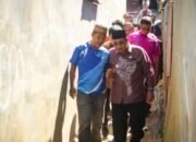 Wali Kota Gorontalo, Adhan Dambea, meninjau langsung progres pembangunan tanggul penahan longsor di Kelurahan Tenda, Kecamatan Hulonthalangi, Selasa, 28 Juli 2026. (Foto: Humas)