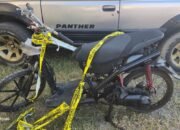 Satreskrim Polres Pohuwato mengamankan terduga pelaku curanmor setelah menerima laporan melalui Call Center 110. Tiga sepeda motor turut diamankan sebagai barang bukti/Hibata.id