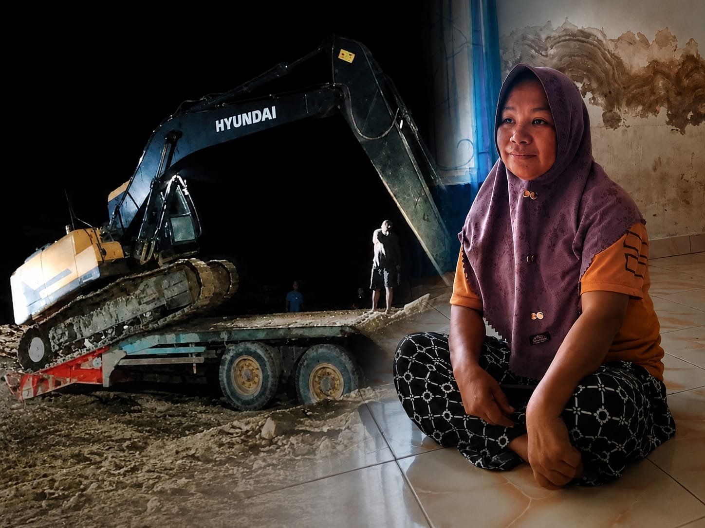 Keluarga Rinto Tambrin Banope, operator excavator merek Hyundai yang menjadi tersangka dalam kasus dugaan Pertambangan Emas Tanpa Izin (PETI) di kawasan hutan Balayo, (Foto: Istw)