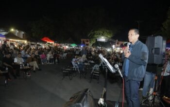 Wali Kota Kotamobagu Weny Gaib meresmikan Kawasan Kuliner Paloko Kinalang (SanPalk) di Kelurahan Kotobangon, Rabu, 15 Juli 2026. (Foto: Humas)