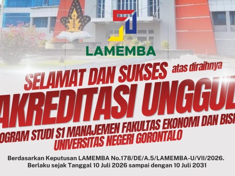 Prodi Manajemen FEB UNG Raih Akreditasi Unggul LAMEMBA/Hibata.id