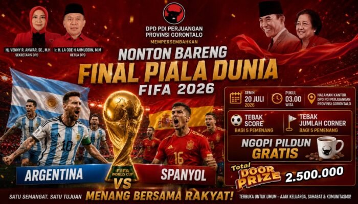 Bertabur Door Prize, Yuk Nobar Keren Final Piala Dunia 2026 di Gorontalo