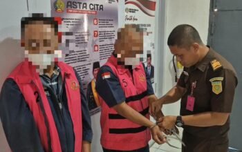 Kejari Bone Bolango menahan tiga tersangka dugaan korupsi proyek irigasi di Pinogu. Kerugian negara diperkirakan mencapai Rp3,3 miliar/Hibata.id