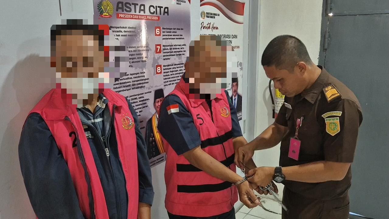 Kejari Bone Bolango menahan tiga tersangka dugaan korupsi proyek irigasi di Pinogu. Kerugian negara diperkirakan mencapai Rp3,3 miliar/Hibata.id
