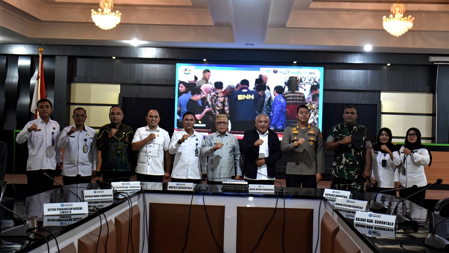 Bupati Gorontalo Sofyan Puhi menegaskan komitmen memperkuat P4GN pada HANI 2026 dengan mengajak masyarakat melindungi generasi muda dari penyalahgunaan narkotika/Hibata.id