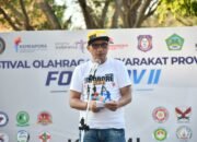 Wabup Boalemo Lahmudin Hambali menutup FORPROV II KORMI Gorontalo 2026 di Pantai Bolihutuo dan mengajak masyarakat memperkuat budaya olahraga/Hibata.id