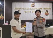 Eks Kepala Desa Yipilo Pandris Mbuinga melaporkan dugaan pencemaran nama baik melalui media sosial dan WhatsApp ke Polres Pohuwato/Hibata.id