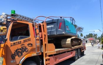Excavator yang disita dari Lokasi PETI Bulangita. (Foto: istw)