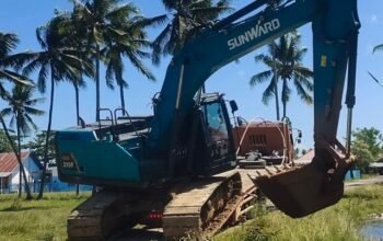 Excavator yang disita dari Lokasi PETI Bulangita. (Foto: istw)