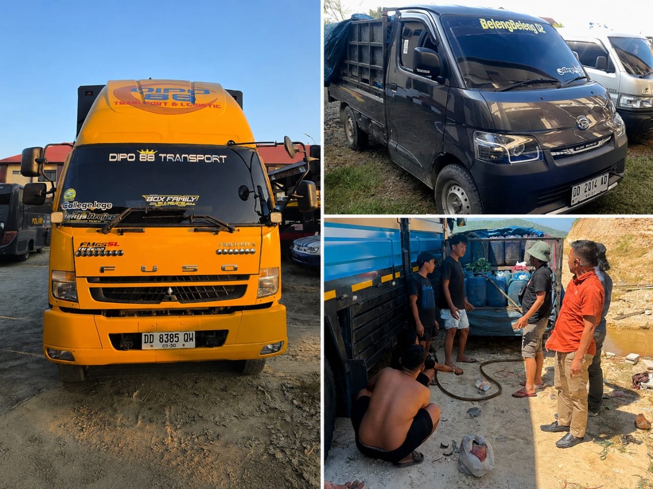 Satreskrim Polres Pohuwato mengamankan dua kendaraan dan 53 jeriken dalam pengungkapan dugaan penyalahgunaan BBM bersubsidi jenis solar di Desa Teratai/Hibata.id