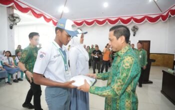 Wali Kota Kotamobagu, Weny Gaib, secara resmi membuka Pemusatan Pendidikan dan Pelatihan (Diklat) Calon Pasukan Pengibar Bendera Pusaka (Paskibraka) Kota Kotamobagu Tahun 2026. (Foto: Humas)