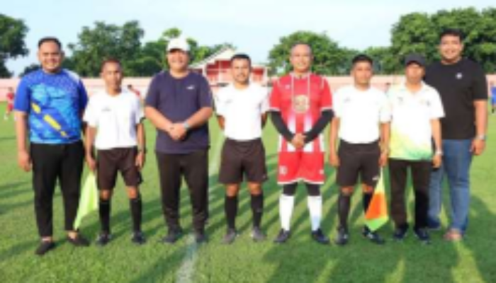 Semarak HUT Bhayangkara ke-80, Turnamen Sepak Bola Antar Instansi dan Organisasi Resmi Bergulir di Asahan