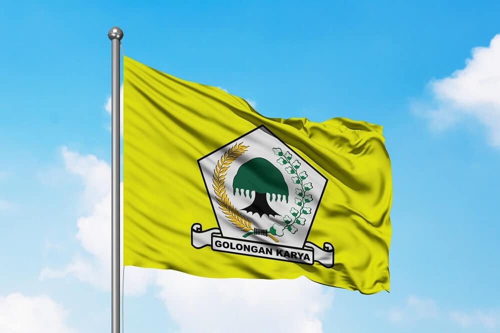Bendera Partai Golkar. (Foto: Istw)