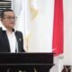 Ekwan Ahmad, Fraksi Demokrat Nurani Rakyat DPRD Provinsi Gorontalo saat menyampaikan pandangan Fraksi/Hibata.id