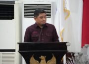H. Fadli Hasan saat menyampaikan pandangan umum Fraksi PAN dalam rapat paripurna DPRD Provinsi Gorontalo/Hibata.id