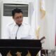 Anggota DPRD Provinsi Gorontalo dari Fraksi Partai Gerindra, Syamsir Djafar Kiyai, saat menyampaikan Pandangan Umum Fraksi terkait Perubahan APBD Provinsi Gorontalo Tahun Anggaran 2026 dalam rapat paripurna DPRD Provinsi Gorontalo/Hibata.id